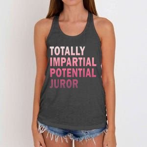 Totally Impartial Potential Juror Women's Knotted Racerback Tank