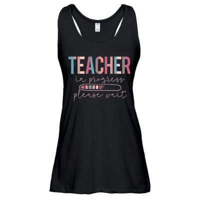 Teacher In Progress Please Wait Future Teacher Women Joke Ladies Essential Flowy Tank