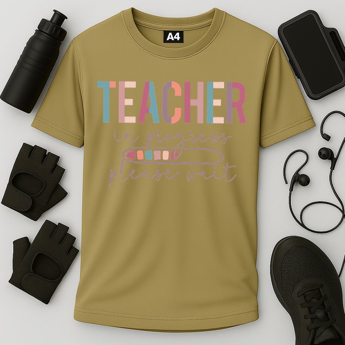 Teacher In Progress Please Wait Future Teacher Women Joke Cooling Performance Crew T-Shirt