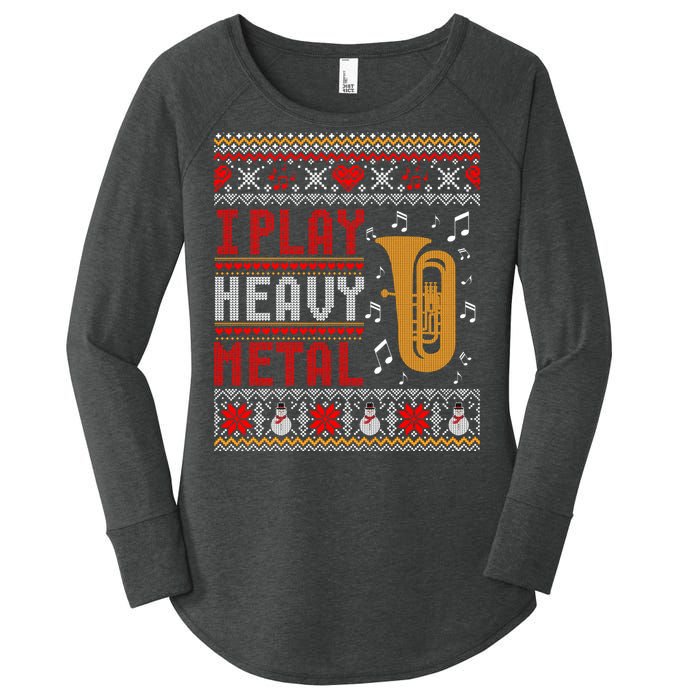 Tuba I Play Heavy Metal Ugly Christmas Cute Gift Women's Perfect Tri Tunic Long Sleeve Shirt