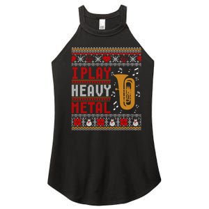 Tuba I Play Heavy Metal Ugly Christmas Cute Gift Women's Perfect Tri Rocker Tank