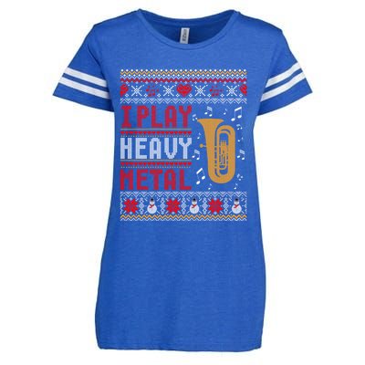 Tuba I Play Heavy Metal Ugly Christmas Cute Gift Enza Ladies Jersey Football T-Shirt