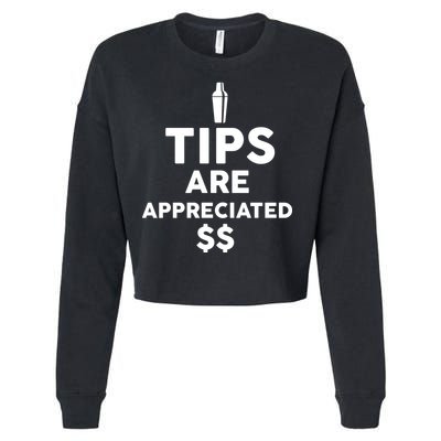Tips Are Appreciated Cropped Pullover Crew