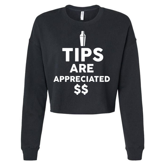 Tips Are Appreciated Cropped Pullover Crew