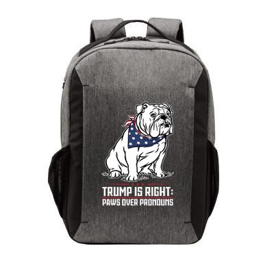 Trump Is Right Paws Over Pronouns Funny Pitbull Vector Backpack