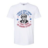 Trump I Really Don’T Know What He Said Humorous Presidential Debate Trump Softstyle CVC T-Shirt