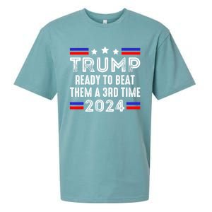 Trump Is Ready To Beat Them A 3rd Time President Elections Sueded Cloud Jersey T-Shirt