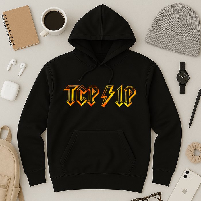 Tcpip In Rock N Roll Style Computer Geeks Networking Hoodie