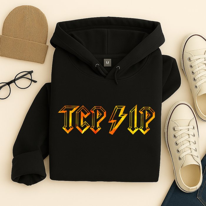 Tcpip In Rock N Roll Style Computer Geeks Networking Hoodie