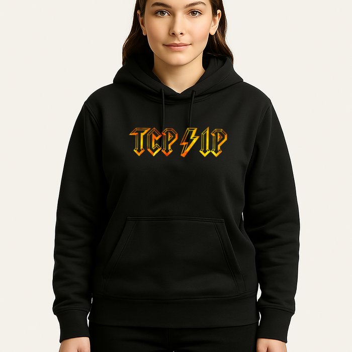 Tcpip In Rock N Roll Style Computer Geeks Networking Hoodie
