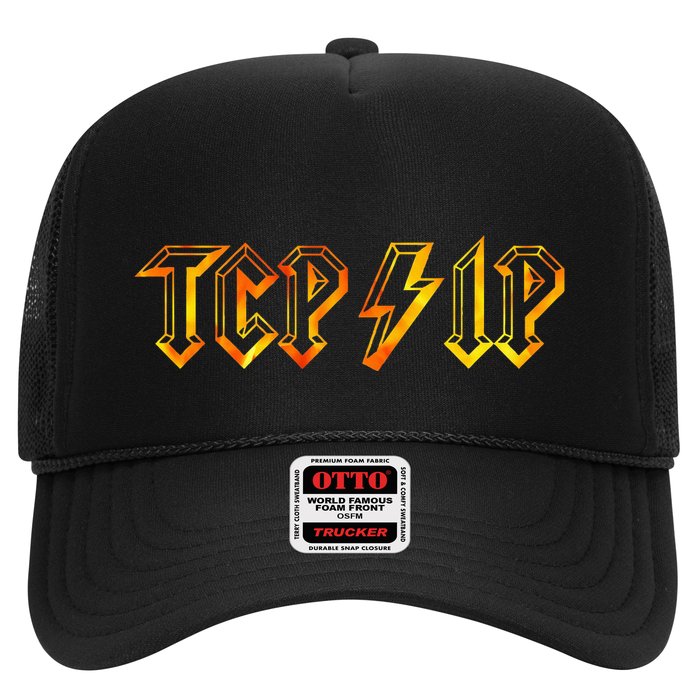 Tcpip In Rock N Roll Style Computer Geeks Networking Trucker Hat