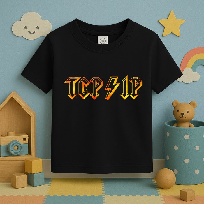 Tcpip In Rock N Roll Style Computer Geeks Networking Toddler T-Shirt