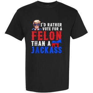 Trump ID Rather Vote For Felon Than A Jackass Garment-Dyed Heavyweight T-Shirt