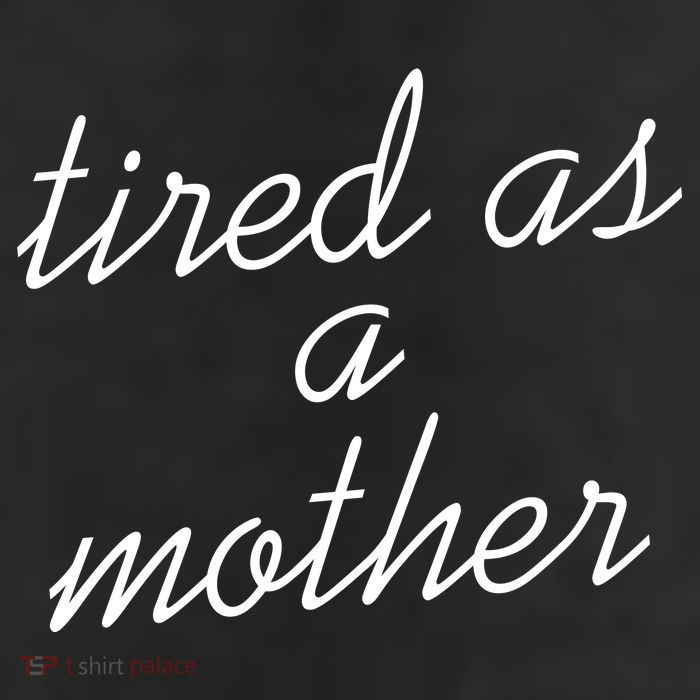 Tired As A Mother Script Logo Beanie