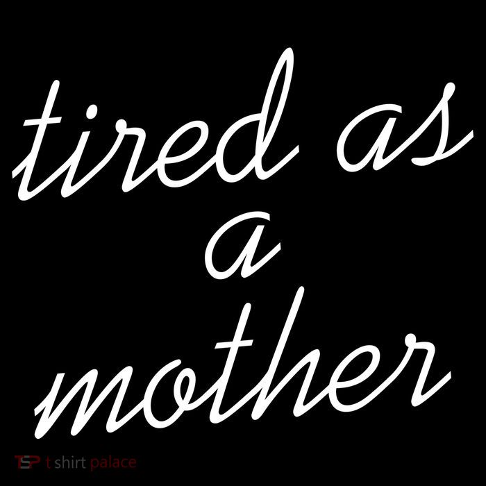 Tired As A Mother Script Logo Pom Pom 12in Knit Beanie
