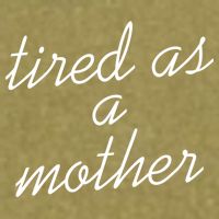 Tired As A Mother Script Logo Garment-Dyed Women's Muscle Tee