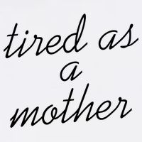 Tired As A Mother Script Logo Garment-Dyed Sweatshirt