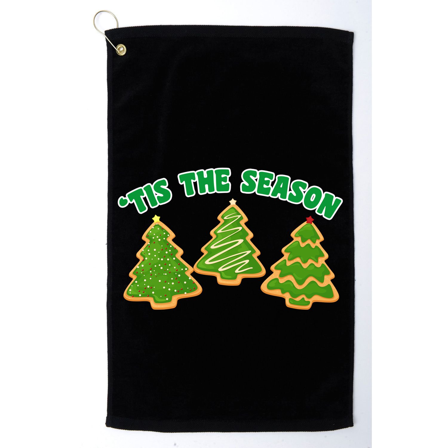'Tis The Season Cute Funny Christmas Golf Towel