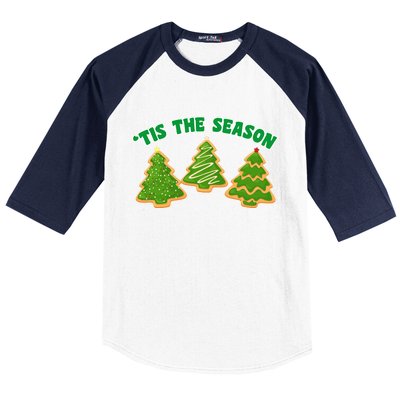 'Tis The Season Cute Funny Christmas Baseball Sleeve Shirt