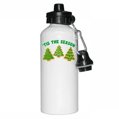 'Tis The Season Cute Funny Christmas Aluminum Water Bottle 