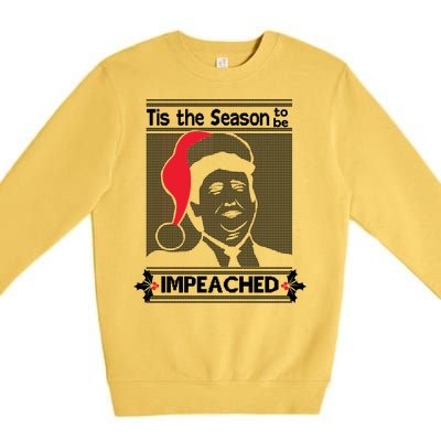 Tis The Season To Be Impeached Ugly Christmas Premium Crewneck Sweatshirt