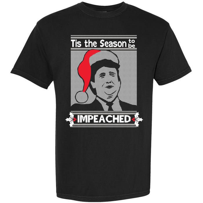 Tis The Season To Be Impeached Ugly Christmas Garment-Dyed Heavyweight T-Shirt