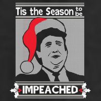 Tis The Season To Be Impeached Ugly Christmas Garment-Dyed Heavyweight T-Shirt