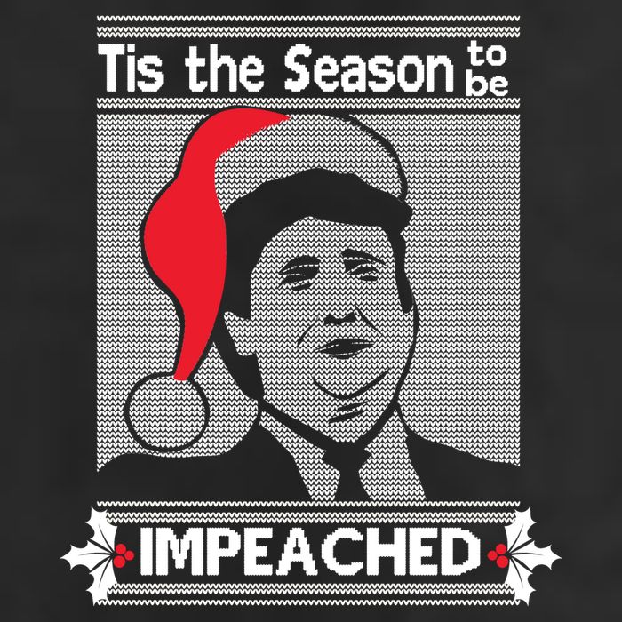 Tis The Season To Be Impeached Ugly Christmas Garment-Dyed Heavyweight T-Shirt
