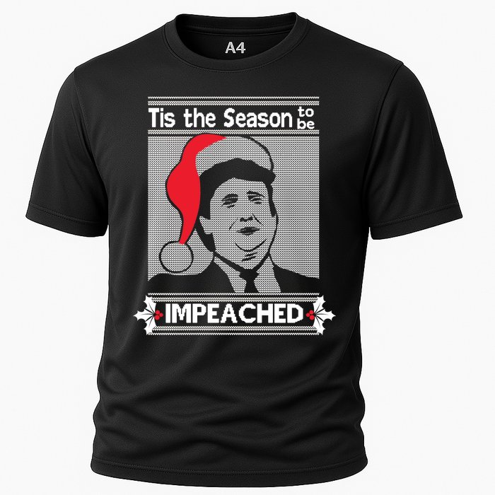 Tis The Season To Be Impeached Ugly Christmas Cooling Performance Crew T-Shirt