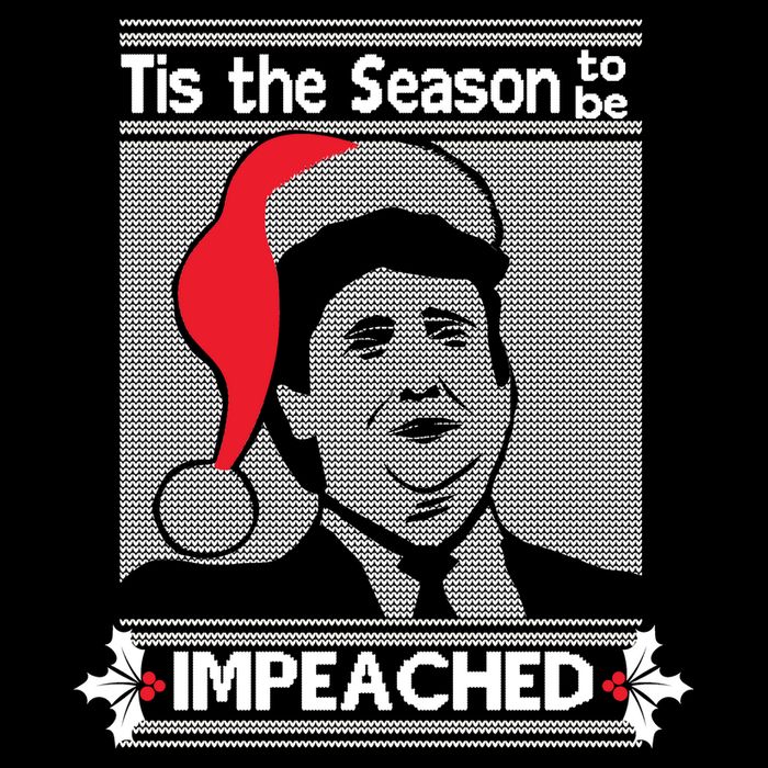 Tis The Season To Be Impeached Ugly Christmas Cooling Performance Crew T-Shirt
