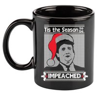 Tis The Season To Be Impeached Ugly Christmas 11oz C Handle Ceramic Mug