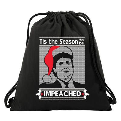 Tis The Season To Be Impeached Ugly Christmas Drawstring Bag