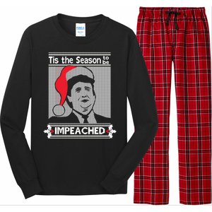 Tis The Season To Be Impeached Ugly Christmas Long Sleeve Pajama Set