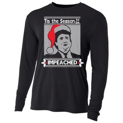 Tis The Season To Be Impeached Ugly Christmas Cooling Performance Long Sleeve Crew