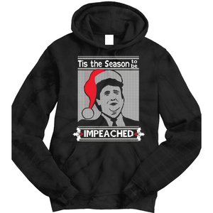 Tis The Season To Be Impeached Ugly Christmas Tie Dye Hoodie