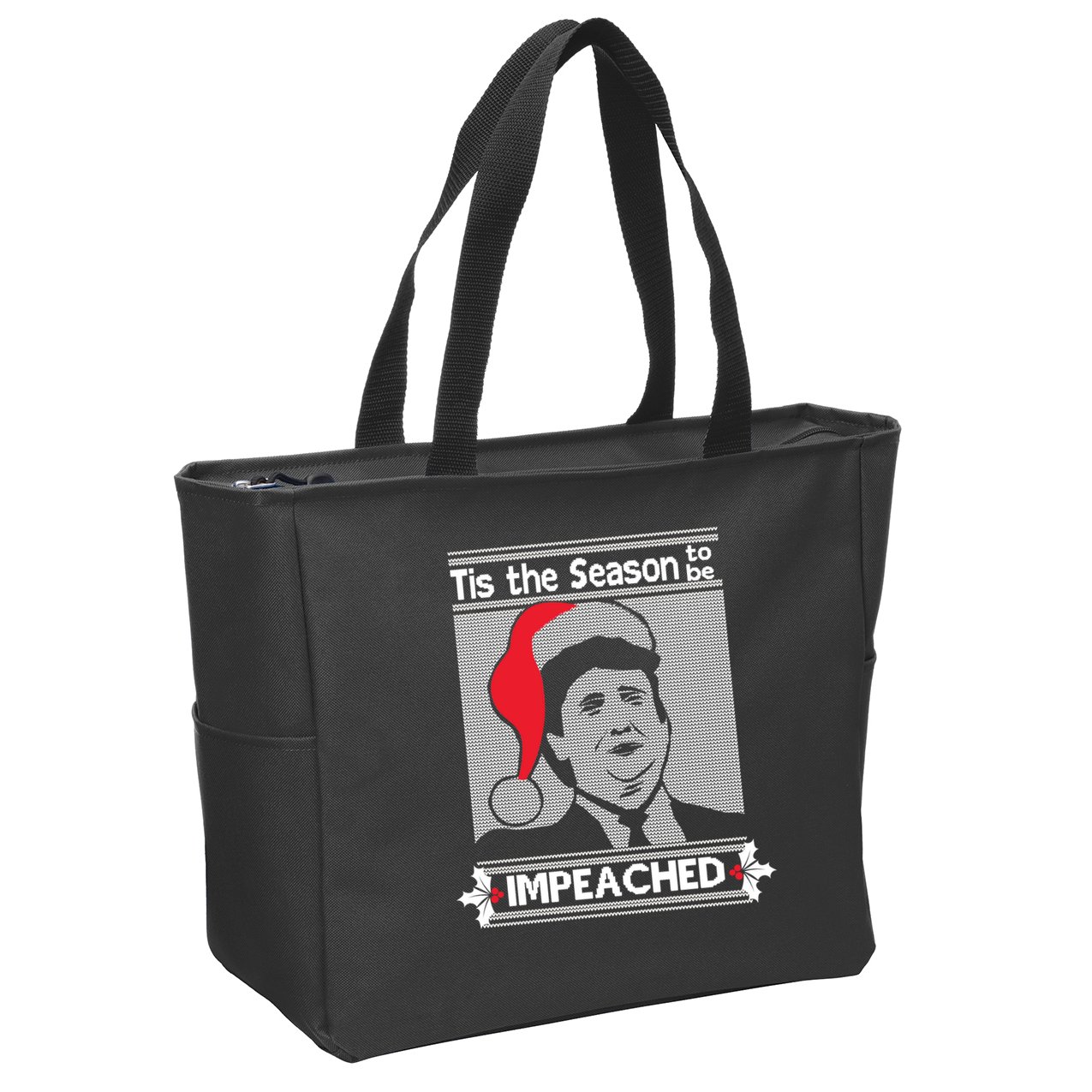 Tis The Season To Be Impeached Ugly Christmas Zip Tote Bag
