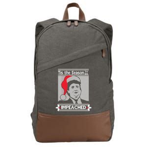 Tis The Season To Be Impeached Ugly Christmas Cotton Canvas Backpack