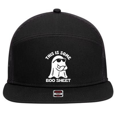 This Is Some Boo Sheet Funny Ghost 7 Panel Mesh Trucker Snapback Hat