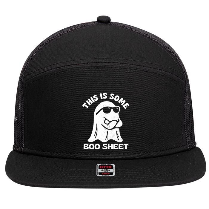 This Is Some Boo Sheet Funny Ghost 7 Panel Mesh Trucker Snapback Hat