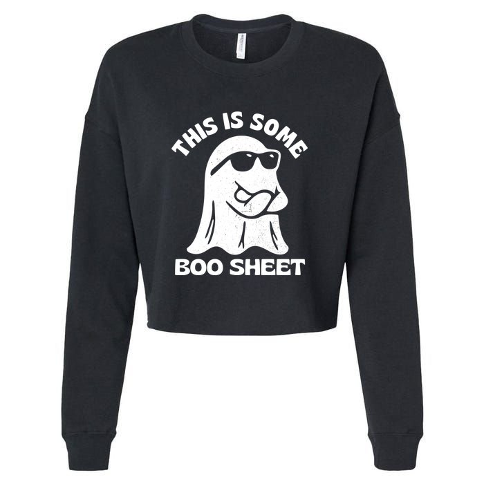This Is Some Boo Sheet Funny Ghost Cropped Pullover Crew