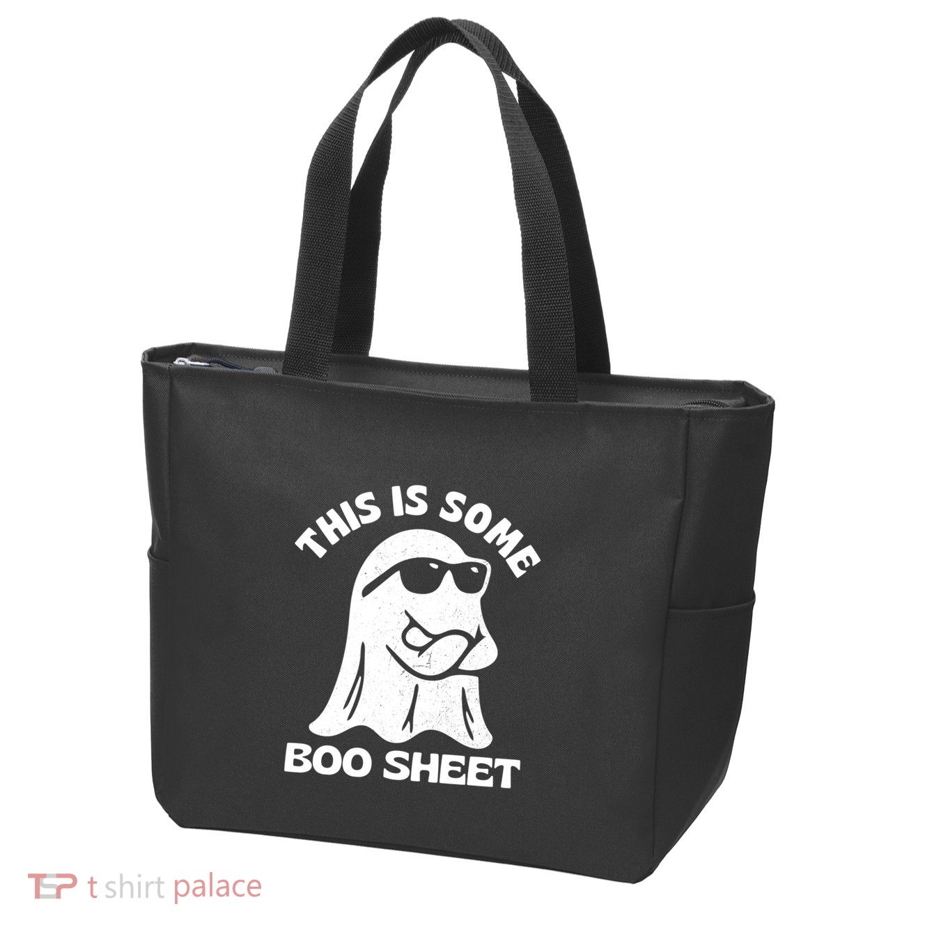 This Is Some Boo Sheet Funny Ghost Zip Tote Bag