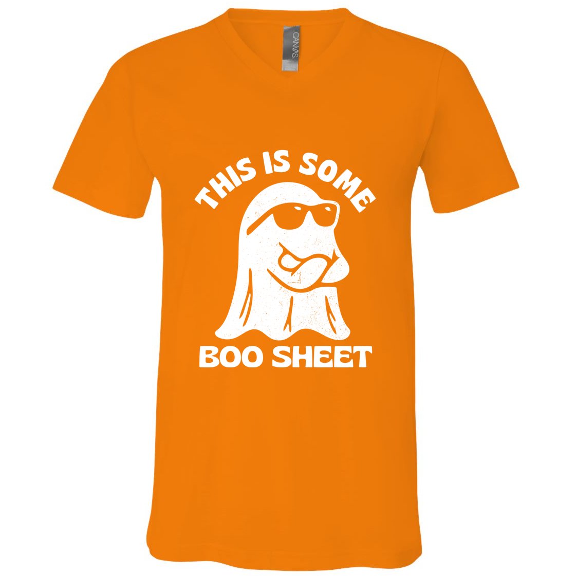 This Is Some Boo Sheet Funny Ghost V-Neck T-Shirt