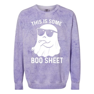 This Is Some Boo Sheet Ghost Halloween Costume Men Women Colorblast Crewneck Sweatshirt