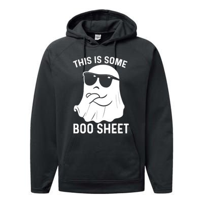 This Is Some Boo Sheet Ghost Halloween Costume Men Women Performance Fleece Hoodie