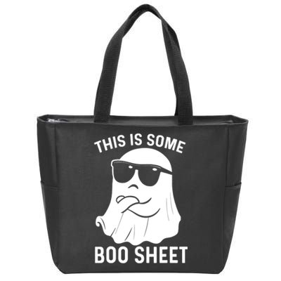 This Is Some Boo Sheet Ghost Halloween Costume Men Women Zip Tote Bag