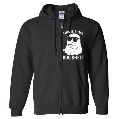 This Is Some Boo Sheet Ghost Halloween Costume Men Women Full Zip Hoodie