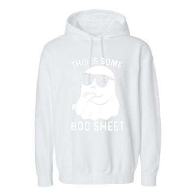 This Is Some Boo Sheet Ghost Halloween Costume Men Women Garment-Dyed Fleece Hoodie