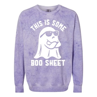 This Is Some Boo Sheet Ghost Cute Boo Ghost Halloween Spooky Colorblast Crewneck Sweatshirt