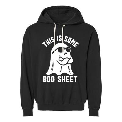 This Is Some Boo Sheet Ghost Cute Boo Ghost Halloween Spooky Garment-Dyed Fleece Hoodie