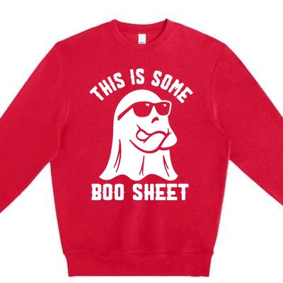 This Is Some Boo Sheet Ghost Cute Boo Ghost Halloween Spooky Premium Crewneck Sweatshirt